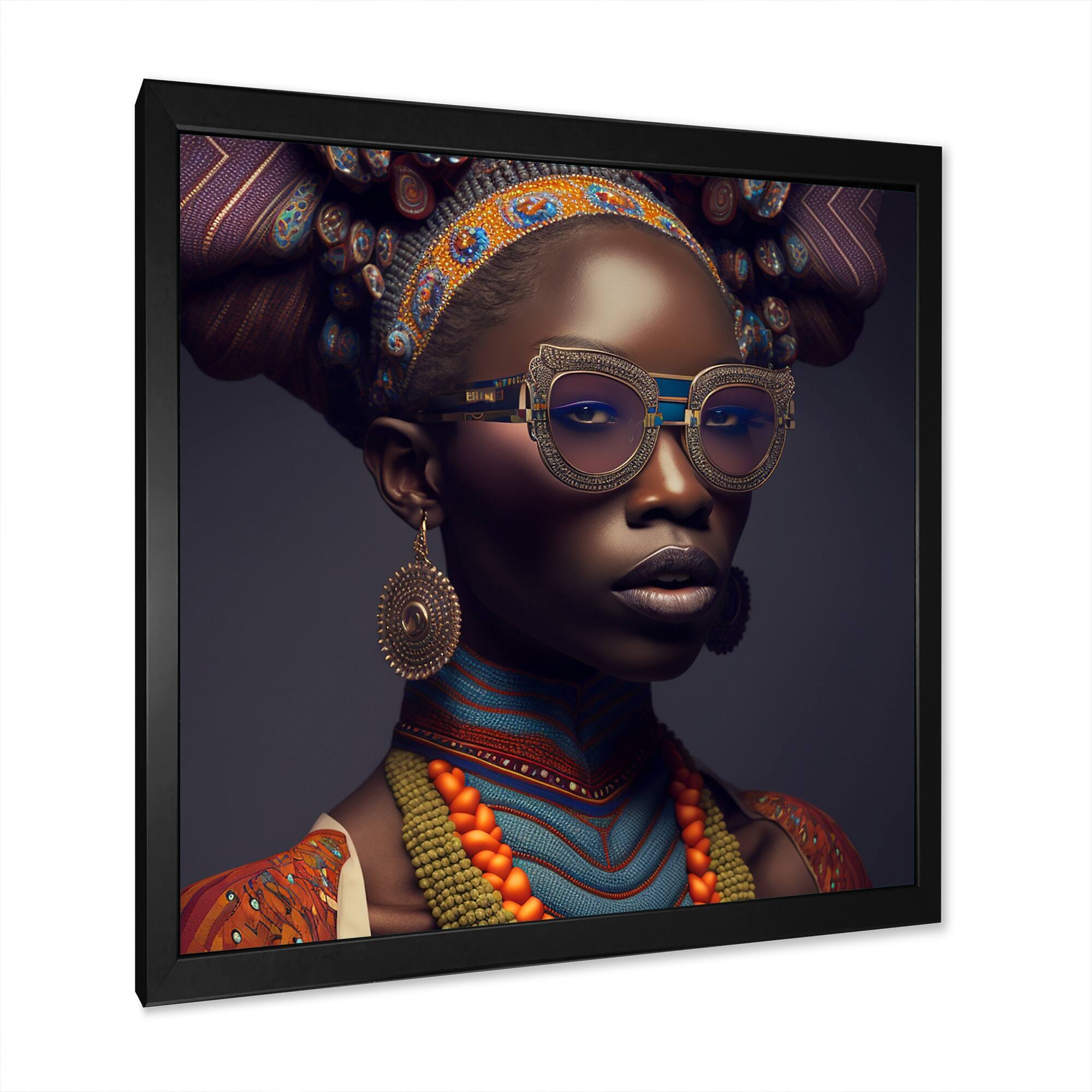 Designart "African Mystic Witch With White Hair" African American